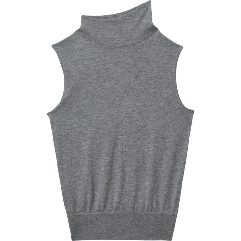 REISS HARPER Wool Slouched Sleeveless Top